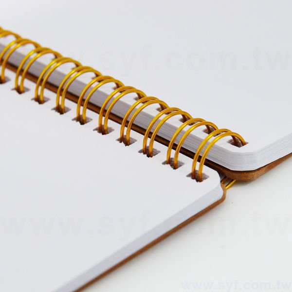 簡約個性牛皮紙環裝筆記本-左翻橫式線圈記事本-可訂製內頁及客製化加印LOGO_5